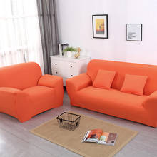 Funda de sofá elástica de felpa gruesa, cubierta de algodón Seccional de Color sólido, antisuciedad, para sala de estar 2024 - compra barato