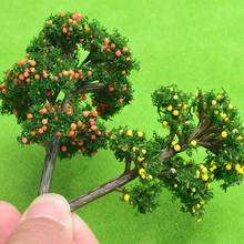 10Pcs/Lot Model Fruit Trees plastic Model Landscape Train Layout Garden Scenery Miniature 2024 - buy cheap