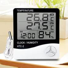 Termómetro Digital ABS, higrómetro electrónico, reloj horario, timbre multifuncional, medidor de humedad y temperatura 2024 - compra barato