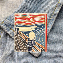 DZ998 Creativity Art oil Painting Enamel Pin Brooch Backpack Collar Hat Badge Women Men Lapel Jewelry Gifts 2024 - buy cheap