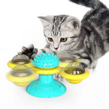 Игрушки для домашних животных для кошек, Интерактивная головоломка, Обучающие вращающиеся ветряные мельницы, шаровые вращающиеся игрушки для кошек, котят, игра, товары для кошек 2024 - купить недорого
