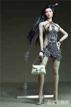 1/ 6 Scale Female Clothes Sexy Silver Gray Metallic Chain Brassiere short Skirt For 12 Inch  Action Figure Dolls 2024 - buy cheap