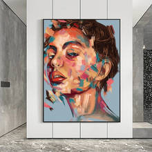 Pintura abstracta en lienzo para mujer, carteles de retrato artístico con Graffiti moderno, impresiones artísticas de pared, imágenes para decoración de pared de sala de estar, Cuadros 2024 - compra barato
