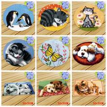 Cat Butterfly Segment Embroidery Flowers Grass Coarse Wool Cross Stitch 3D Latch Hook Carpet Embroidery DIY Latch Hook Kit 2024 - buy cheap