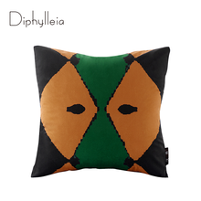 Diphylleia New Chinese Style Cushion Cover Double Fish Moss Peat Black Terra Cotta Inspirational Designer Pillow Case 45x45cm 2024 - buy cheap