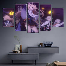 Casa Decor Poster con fotografías HD impresiones lona 5 piezas Modular Rem azul Lane juego artístico de Anime pintura enmarcada 2024 - compra barato