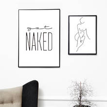 Sexy Woman Body Poster Print Get Naked Quotes Canvas Painting Modern Abstract Minimalist Art For Living Bathroom Home Decoration 2024 - buy cheap