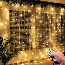 Tira de luces LED de 6x3M para decoración del hogar, cortina de hadas para Navidad, fiesta, Año Nuevo, 600 LED 2024 - compra barato