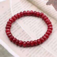 5x8 мм новый натуральный камень бусины браслет для женщин Rubys Ethinc Strand талисманы хрустальные браслеты молитвенные ювелирные изделия браслет для йоги B106 2024 - купить недорого