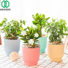 Whism-vaso de plástico autoregável, vaso de flores verde para áreas internas, vaso de jardim com absorção automática de água para plantas 2024 - compre barato