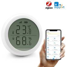 Zigbee-sensor inteligente de umidade e temperatura ewelink, detector de temperatura em tempo real, umidade, controle remoto por aplicativo 2024 - compre barato