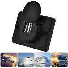 Cargador Universal LED para coche 3.1A, 12V/24V, toma de cargador con puerto USB Dual impermeable, negro ABS 2024 - compra barato
