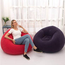 Poltrona inflável grande, assento tipo espreguiçadeira em pvc, sofá/pufe/tatami para sala de estar, acampamento, mochilão 2024 - compre barato