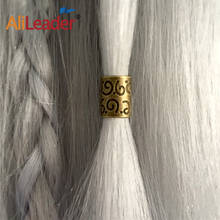 Alileader-cuentas para el cabello para Dreadlocks, joyería de anillos de bronce, cuentas de tubo, cuentas de runas, anillo de Metal para el cabello, accesorios para puños trenzados para peluca 2024 - compra barato