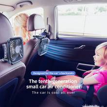 Ventilador silencioso plegable para asiento trasero de coche, aire acondicionado, 3 velocidades, ajustable, Mini USB, accesorios de escritorio 2024 - compra barato