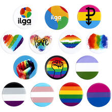 Banderas de arcoíris de orgullo, Pin de esmalte Gay, insignia, corazón bonito, lesbiana, Bisexual, transgénero, broche, símbolo, joyería, regalo para amigos 2024 - compra barato