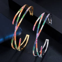 ERLUER Fashion Cuff Bracelets For Women Girl Cubic Zircon Crystal wedding engagement adjustable Charm Jewelry Bracelet bangle 2024 - buy cheap