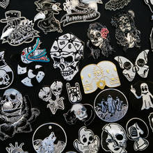 Prajna Doctor Beak Face Patch Witch Patches For Clothes Black And White Sticker Punk Skull Embroidered Patches Stripe On Jacket 2024 - buy cheap