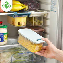 Organizador ajustável de geladeira e alimentos, suporte para gavetas, armazenamento, estante, prateleira para armazenamento de geladeira, 1 peça 2024 - compre barato