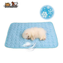 SUPREPET-cama de verano para perro, almohadilla de sofá de hielo para gato, perrera para dormir, esterilla de refrigeración de seda, suave y lavable, manta grande y pequeña para casa y coche 2024 - compra barato