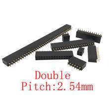 10 Pçs/lote 2x2P-40Pin Reta Pino 2.54 milímetros/0.1 "Dupla Fileira Fêmea Jack Pcb Conector Do Soquete Cabeçalho Pin para Arduino Preto 2024 - compre barato