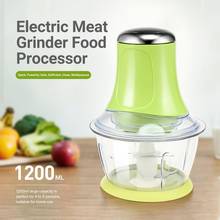 Picadora de carne eléctrica multifuncional, procesador de alimentos de acero inoxidable para frutas y verduras, picadora 2024 - compra barato