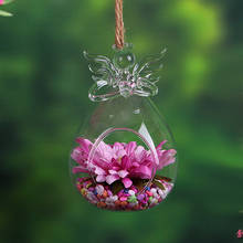 Растительная бутылка боросиликатная жаростойкая декоративная Террариум чистая вода для посадки 11*7*6 см подвесное стекло Ангел желая ваза для цветов 2024 - купить недорого
