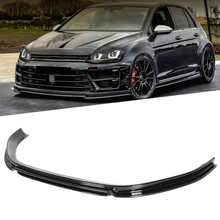 ABS Plastic Glossy Black for RevoZport Style Double Lip Front Spoiler Splitter Fit for Volkswagen Golf  MK7 R/R-line 2013-2016 2024 - buy cheap