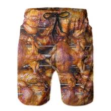 Summer Men Beach Shorts Breathable Quick Dry Sarcastic Food Full Printed,Food Party Casual Eat Hawaii Pants 2024 - buy cheap