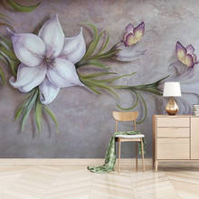 Custom Photo 3D Stereo Relief Flower Butterfly Wall Painting Bedroom Dining Room Living Room Interior Decoration Mural Wallpaper 2024 - buy cheap