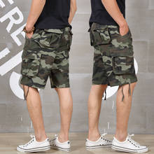 Qualidade premium camuflagem carga shorts homens casual estilo militar do exército praia shorts solto folgado bolso shorts roupas masculinas 2024 - compre barato