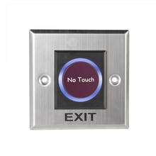 Инфракрасного Выход Кнопка Нержавеющая сталь No Touch дверь кнопочный Сенсор аварийный светодиодный выключатель для Система контроля доступа 2024 - купить недорого