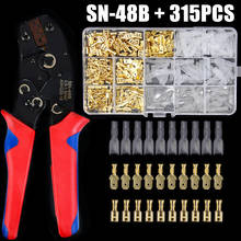 315Pcs 2.8/4.8/6.3mm Crimp Terminals Insulated Male Female Wire Connector Electrical Wire Spade Connectors Insulated Sleeves Kit 2022 - buy cheap