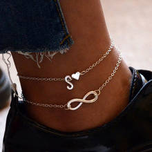 Modyle Anklets for Women Silver Color Letter Leg Chain Female Ankle Bracelet A-Z Alphabet Anklet Christmas Gifts 2024 - buy cheap