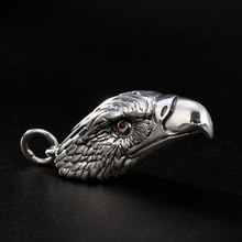 Real Silver Eagle Head Pendant Men S990 Sterling Silver Personality Eagle Head Pendnat Jewelry Gift Male 2024 - buy cheap