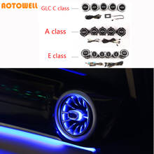 Lâmpada led para decoração de ar condicionado de carro, para benz a/c/e/glc/cla classe w205 w213 x253 w117 2024 - compre barato