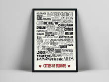 World Map European Cities Names Poster Brief Retro Art Wordage Nordic Prints Canvas Painting Wall Pictures For Living Room Decor 2024 - buy cheap