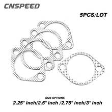 Фланец выхлопной трубы CNSPEED 5 шт./лот 2,25/2,5/2,75/3 дюйма, Прокладка выхлопной трубы автомобильного двигателя/универсальная Прокладка выхлопной трубы YC101148 2024 - купить недорого