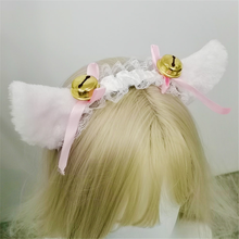 Diadema de felpa con orejas de gato para Cosplay, tocado de Lolita, accesorios para fiesta, C707 2024 - compra barato