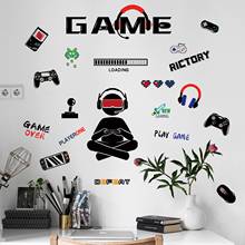 Game Theme Wall Sticker Letters Cartoon Decorative Stickers Decor Decals 2021 New Personality Creative Wallpaper Home Decoration 2024 - buy cheap