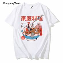 Camiseta con estampado de Ramen y Mini gatos para hombre y Mujer, Camiseta Harajuku, moda Vogue, Kawaii, comida, informal, Anime 2024 - compra barato