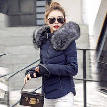 Plus Size S-2XL Women Winter Coat Fake Fur Collar Woman Parka short Outwear Warm Down Jacket Winter Jacket Female Coat New 2020 2024 - buy cheap