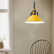 Luminária de parede macaron, estilo nórdico, simples, para sala de estar, com passagem criativa, para cabeceira 2024 - compre barato