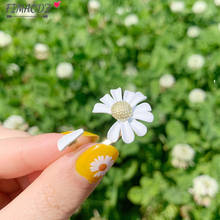 FIMAODZ White Daisy Flower Ring Decoration Wedding Party Fashion Jewelry Spring Summer Gold Rings for Women Lady Girls Gift 2024 - buy cheap