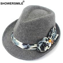 Женская шляпа-федора shouresmile, серая Классическая шерстяная шляпа с бантом, винтажная твидовая шапка в британском стиле, элегантные модные шапки для осени и зимы 2024 - купить недорого