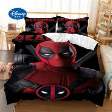 Disney conjunto de roupa de cama deadpool, edredon capa de edredom, roupa de cama completa, queen, king tamanhos para crianças e adolescentes, decoração para casa (sem lençol) 2024 - compre barato