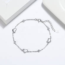ORSA JEWELS Real 925 Sterling Silver Bracelets For Women With AAA Cubic Zircon Heart Bracelet Wedding Engagement Jewelry OSB02 2024 - buy cheap