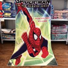 Disney-Toalla de baño de Spiderman para niños y niñas, toalla de playa suave y transpirable con diseño de Capitán América, Mickey Mouse y Spiderman 2024 - compra barato