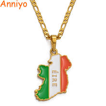 Anniyo-Colgante y collares de Ireland para mujer y hombre, joyería y amuletos de Color dorado, regalo #113906 2024 - compra barato