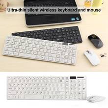 Kit de teclado de ratón inalámbrico, ultradelgado teclado portátil, ABS, 104 teclas, 2,4 GHz, diseño silencioso, para Windows, Mac, Android OS 2024 - compra barato